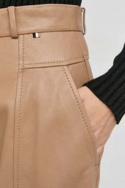 Γυναικεία Υφασμάτινα Δερμάτινο παντελόνι BOSS μπεζ, -Boss Κατάστημα πωλήσεων unnamed file 609