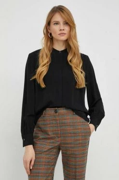 Γυναικεία Πουκάμισα Πουκάμισο BOSS μαύρο,