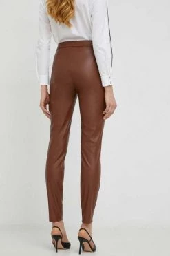 Γυναικεία Υφασμάτινα Παντελόνι BOSS καφέ, -Boss Κατάστημα πωλήσεων unnamed file 649