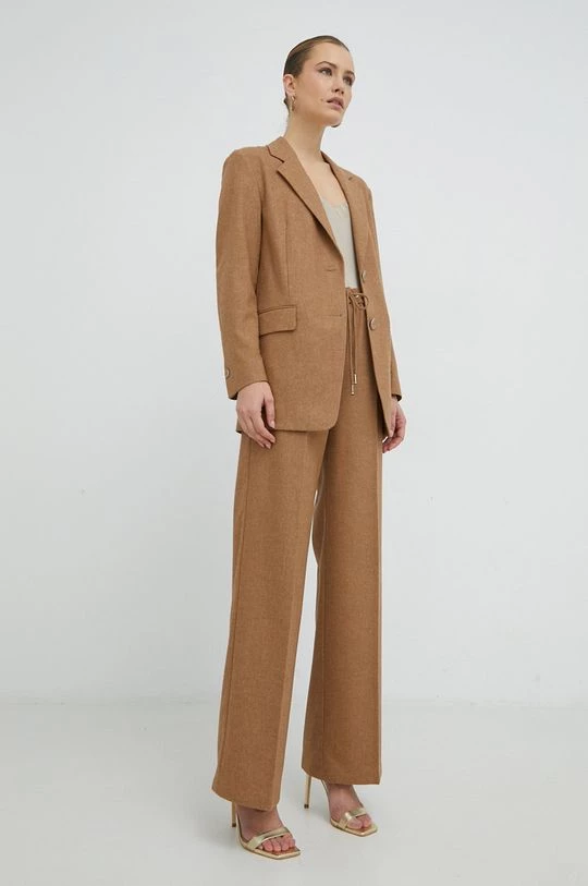 Γυναικεία Υφασμάτινα Παντελόνι από μείγμα μαλλιού BOSS μπεζ, 4 Γυναικεία Υφασμάτινα Παντελόνι από μείγμα μαλλιού BOSS μπεζ, - Image 2