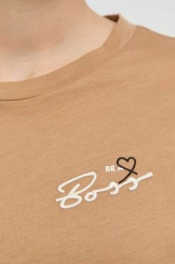 Γυναικεία Κοντομάνικο Βαμβακερό μπλουζάκι BOSS μπεζ -Boss Κατάστημα πωλήσεων unnamed file 725