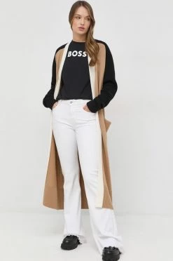 Γυναικεία Κοντομάνικο Βαμβακερό μπλουζάκι BOSS μαύρο -Boss Κατάστημα πωλήσεων unnamed file 765