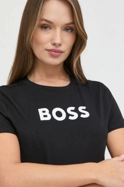 Γυναικεία Κοντομάνικο Βαμβακερό μπλουζάκι BOSS μαύρο -Boss Κατάστημα πωλήσεων unnamed file 767