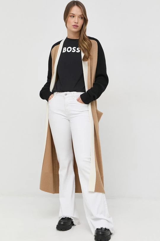 Γυναικεία Με φερμουάρ Μάλλινη ζακέτα BOSS μπεζ, 4 Γυναικεία Με φερμουάρ Μάλλινη ζακέτα BOSS μπεζ, - Image 2