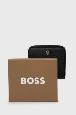 Γυναικεία Πορτοφόλια Δερμάτινο πορτοφόλι BOSS χρώμα: μαύρο -Boss Κατάστημα πωλήσεων unnamed file 790