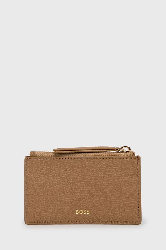 Γυναικεία Πορτοφόλια Δερμάτινο πορτοφόλι BOSS χρώμα: μπεζ 3 Γυναικεία Πορτοφόλια Δερμάτινο πορτοφόλι BOSS χρώμα: μπεζ