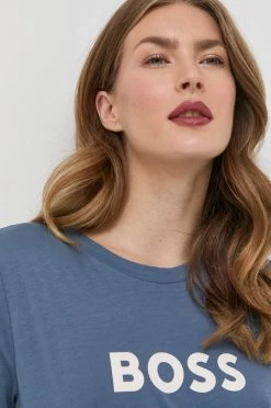 Γυναικεία Κοντομάνικο Βαμβακερό μπλουζάκι BOSS σταφύλι -Boss Κατάστημα πωλήσεων unnamed file 826