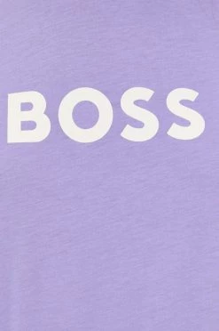 Γυναικεία Κοντομάνικο Βαμβακερό μπλουζάκι BOSS μοβ -Boss Κατάστημα πωλήσεων unnamed file 863