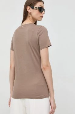 Γυναικεία Κοντομάνικο Βαμβακερό μπλουζάκι BOSS καφέ -Boss Κατάστημα πωλήσεων unnamed file 883
