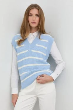 Γυναικεία Χωρίς φερμουάρ Γιλέκο από μετάξι BOSS ανοιχτό μπλε -Boss Κατάστημα πωλήσεων unnamed file 967