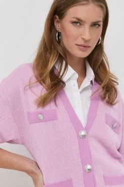 Γυναικεία Με φερμουάρ Πλεκτή ζακέτα BOSS μοβ -Boss Κατάστημα πωλήσεων unnamed file 979